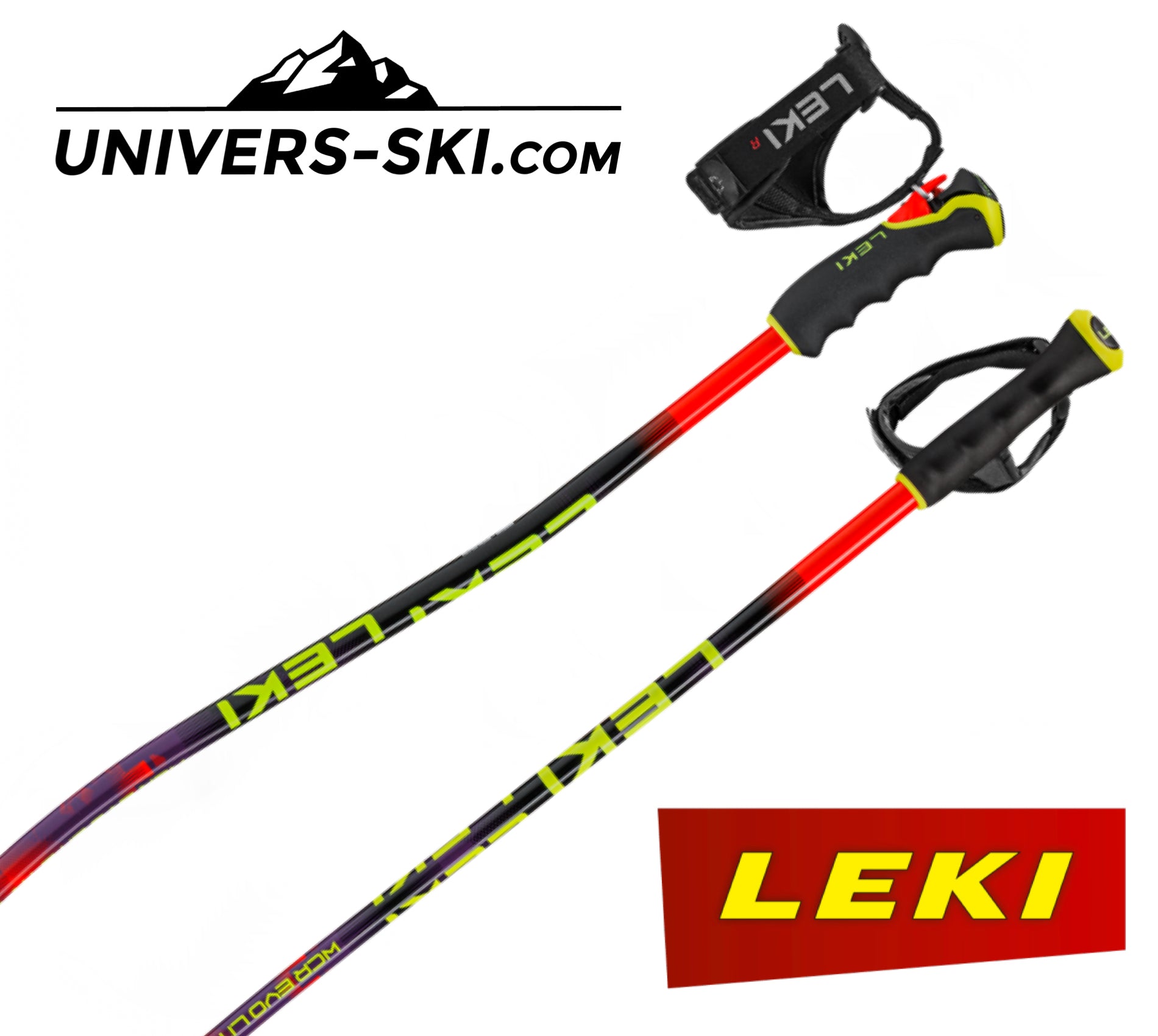 Bâtons de ski LEKI WCR EVO Lite GS TR Rouge 2027