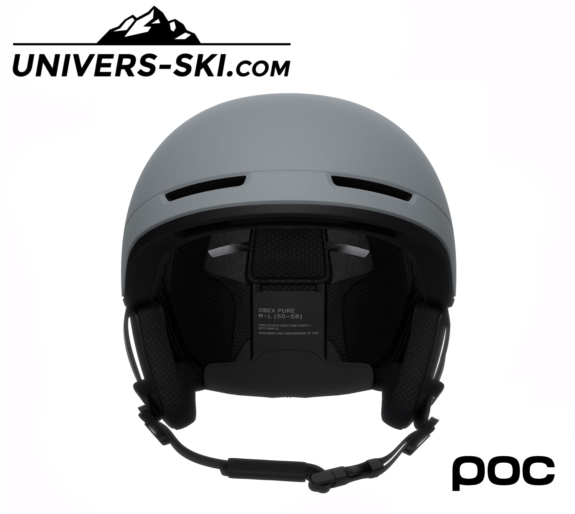 Casque de ski POC Obex Pure Granite Grey Matt 2026