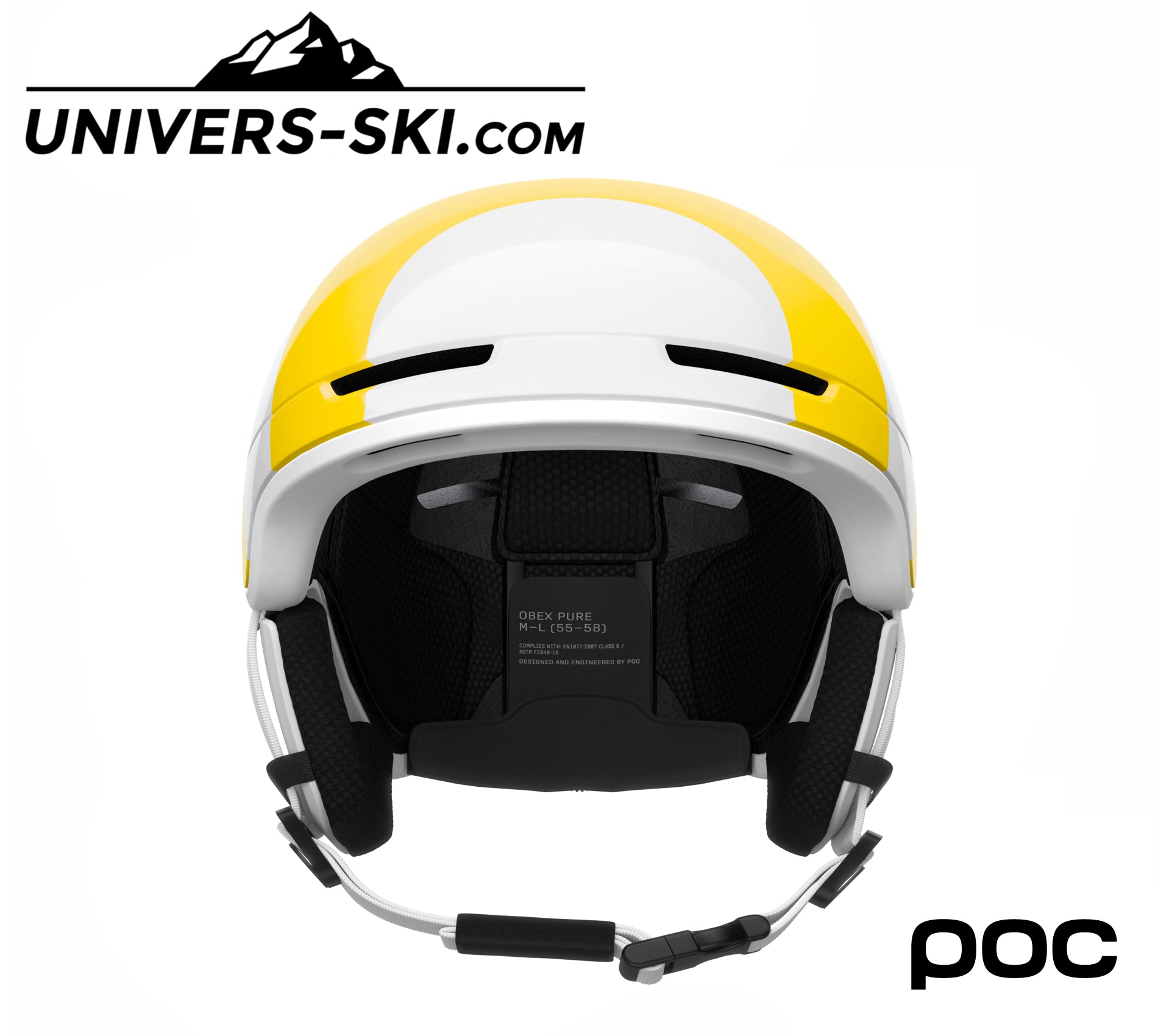 Casque de ski POC Obex Pure Jaune Blanc 2026