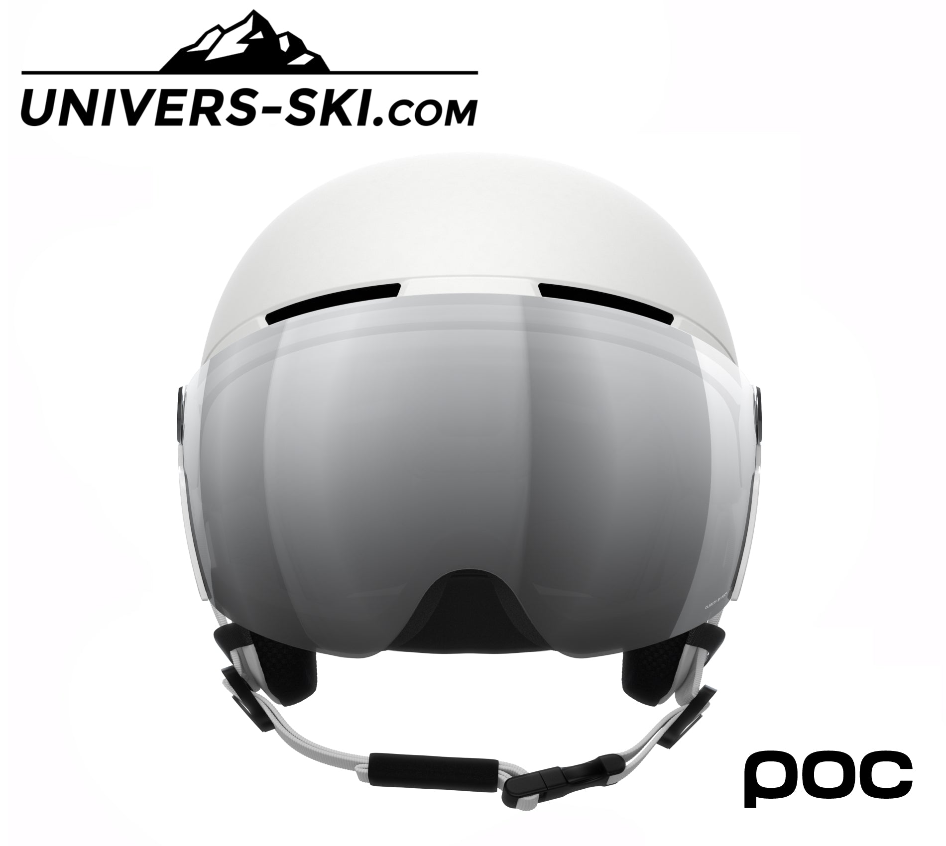 Casque de ski POC Obex Visor Hydrogen White Sunny Silver 2026