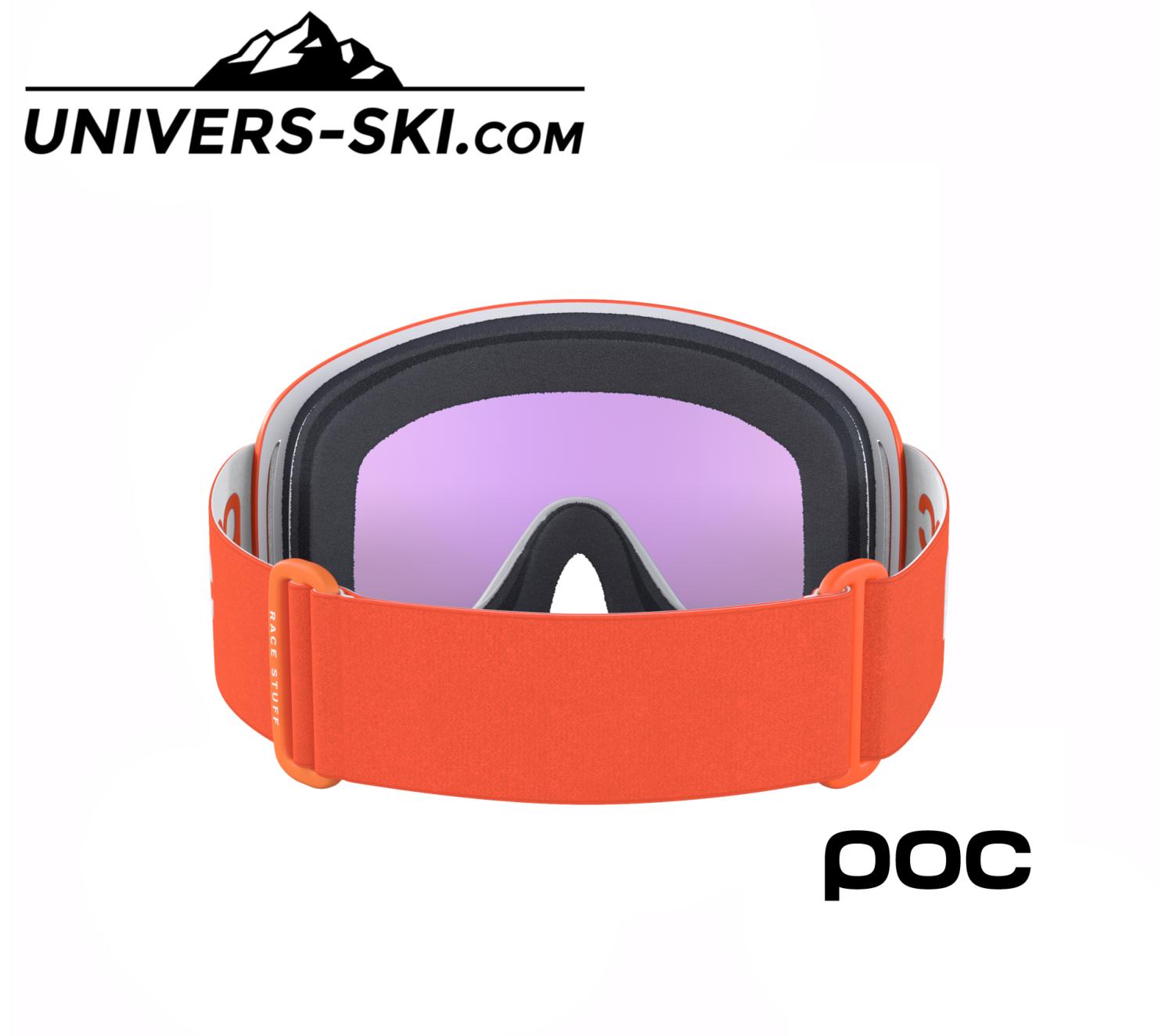 Masque de ski POC Opsin Clarity Comp Fluorescent Orange/Hydrogen White 2025