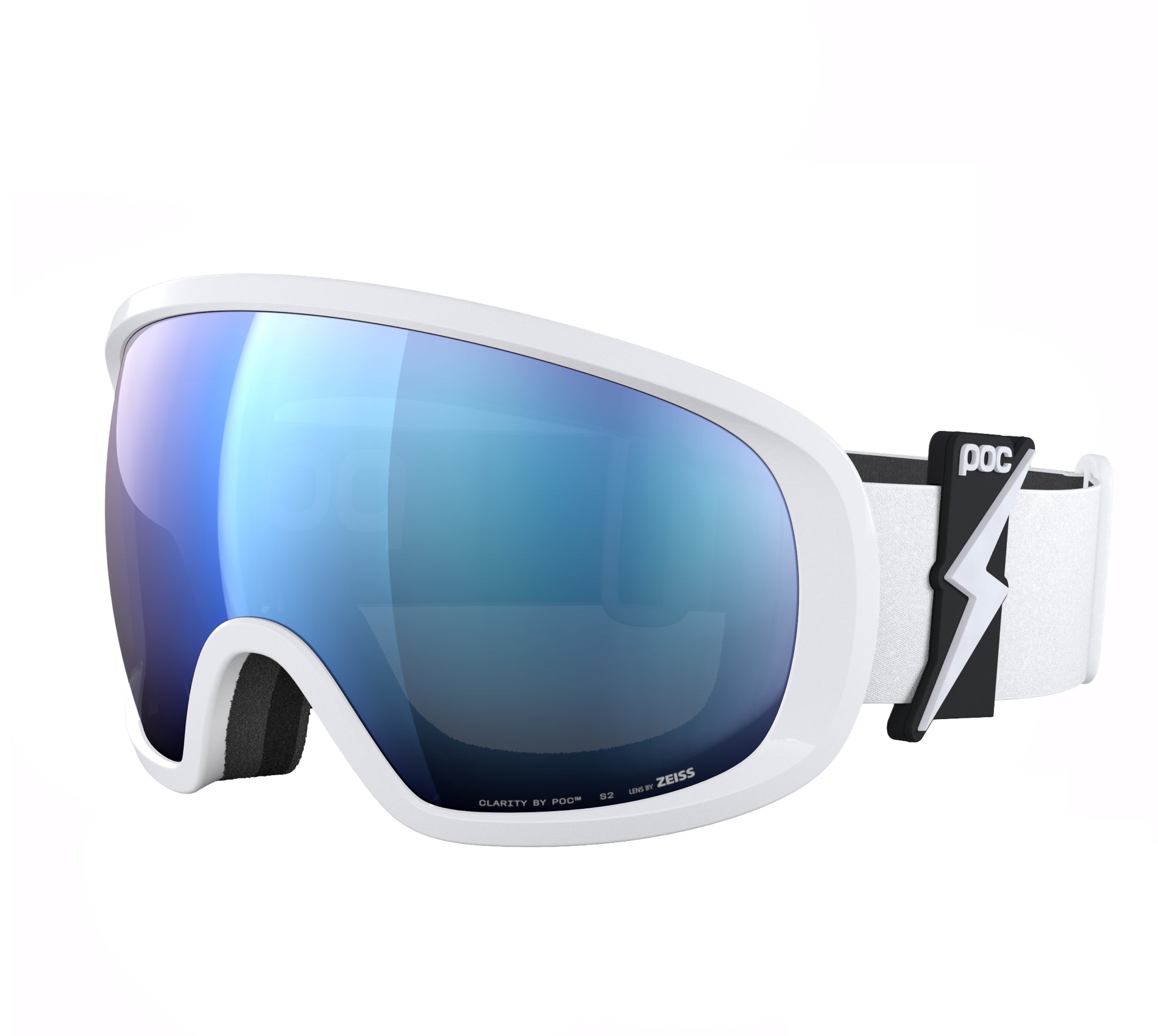 Masque de ski POC Fovea Blixten White Sunny Blue 2026