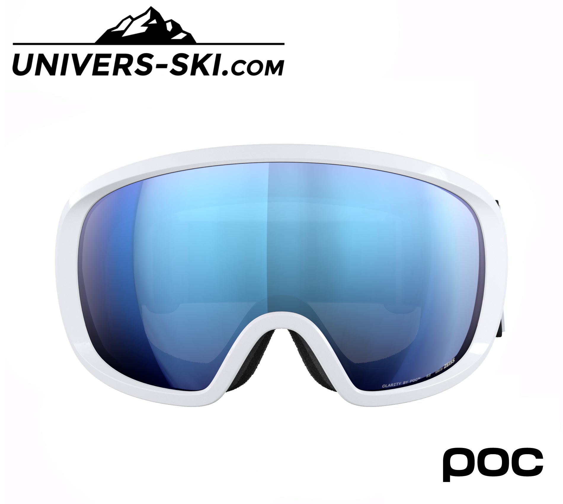 Masque de ski POC Fovea Blixten White Sunny Blue 2026