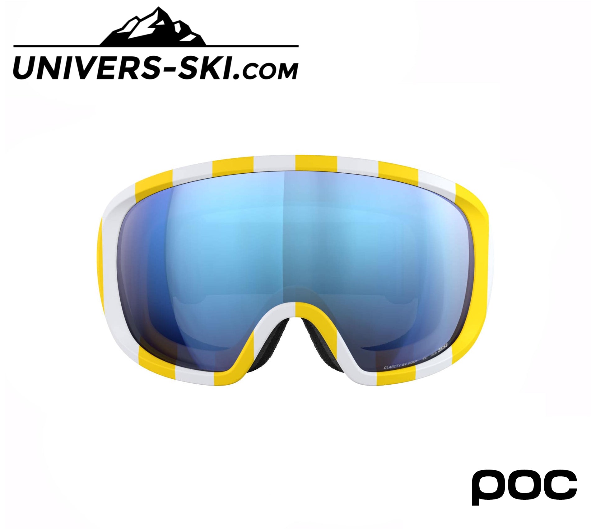 Masque de ski POC Fovea Jaune Blanc Sunny Blue 2026