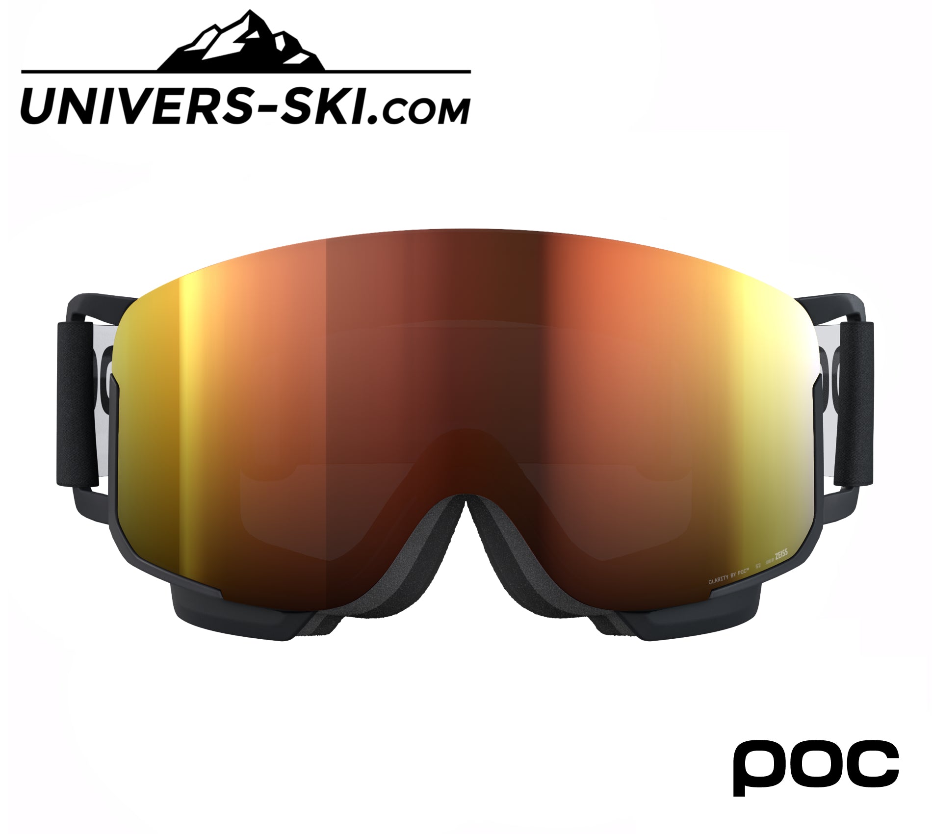 Masque de ski POC Nexal MID Uranium Black Sunny Orange 2026