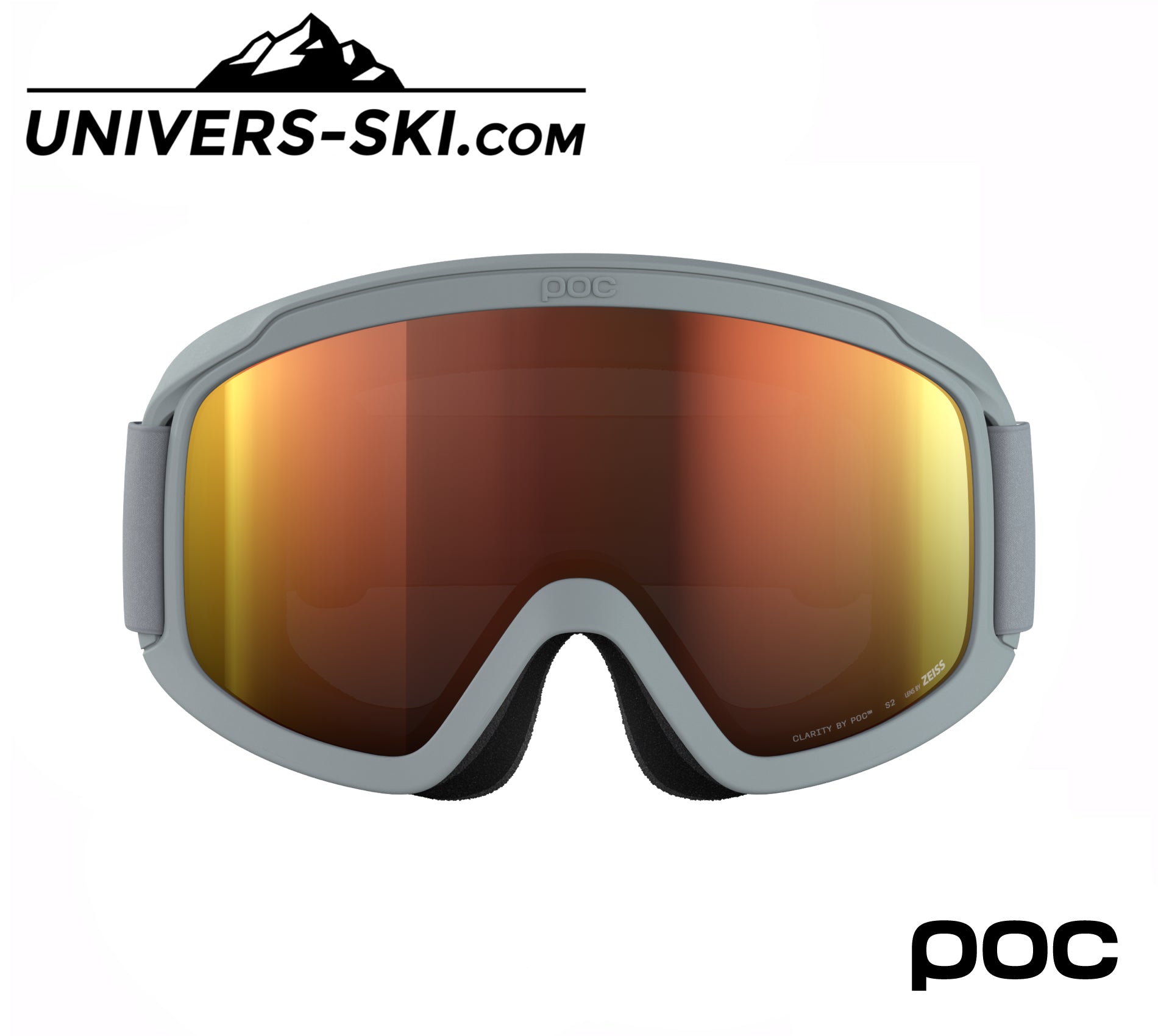 Masque de ski POC Opsin Granite Grey Sunny Orange 2026