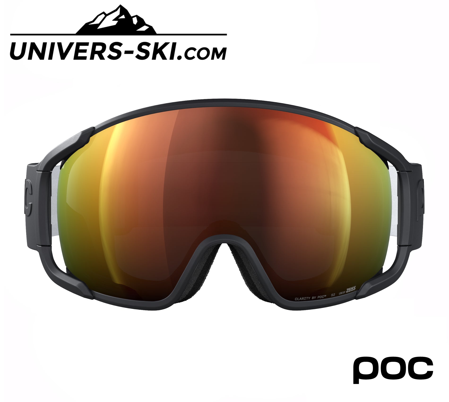 Masque de ski POC Zonula Uranium Black Sunny Orange 2026