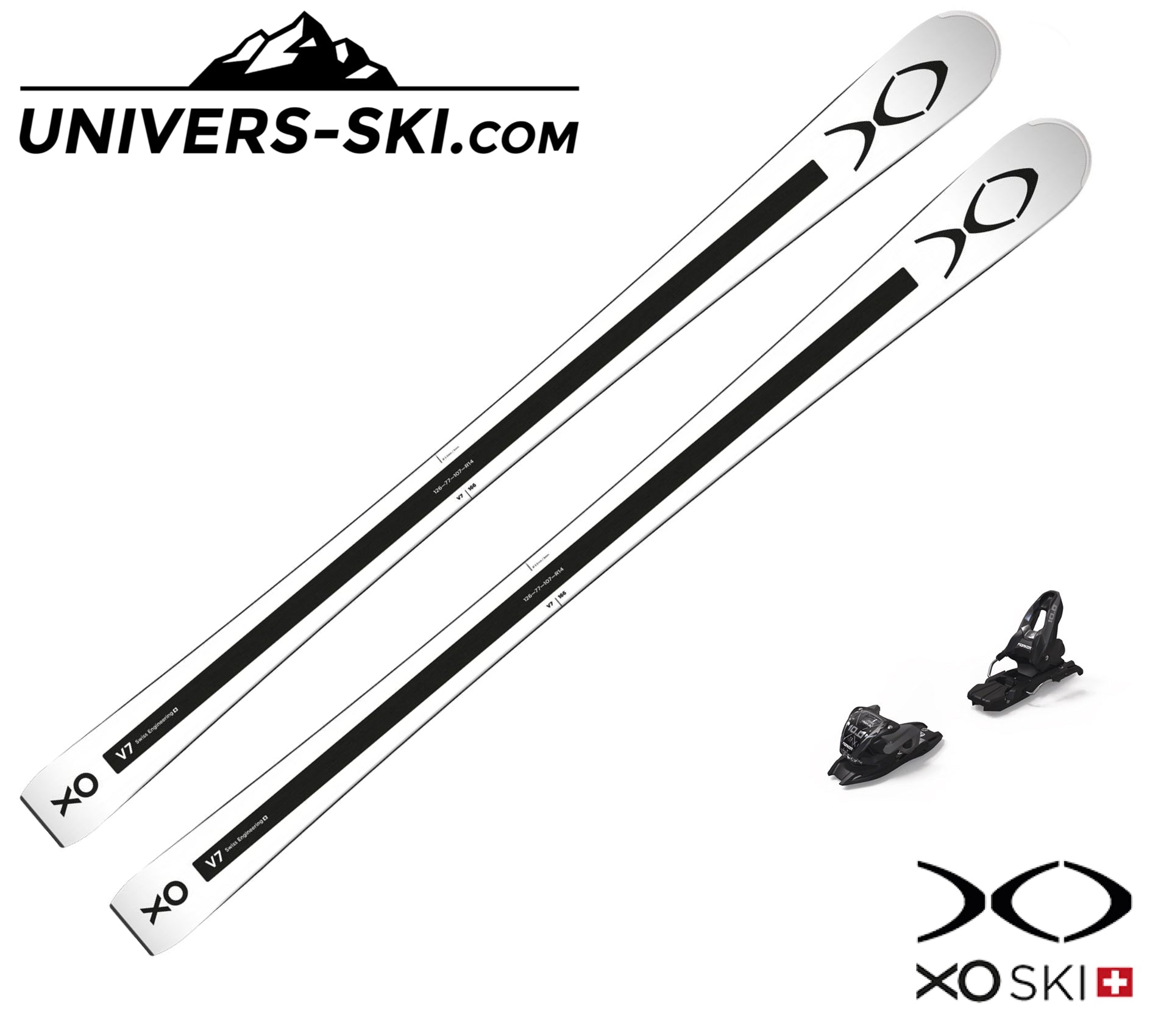Ski Exonde XO Blanc V7 2025  + fixations VMotion 10