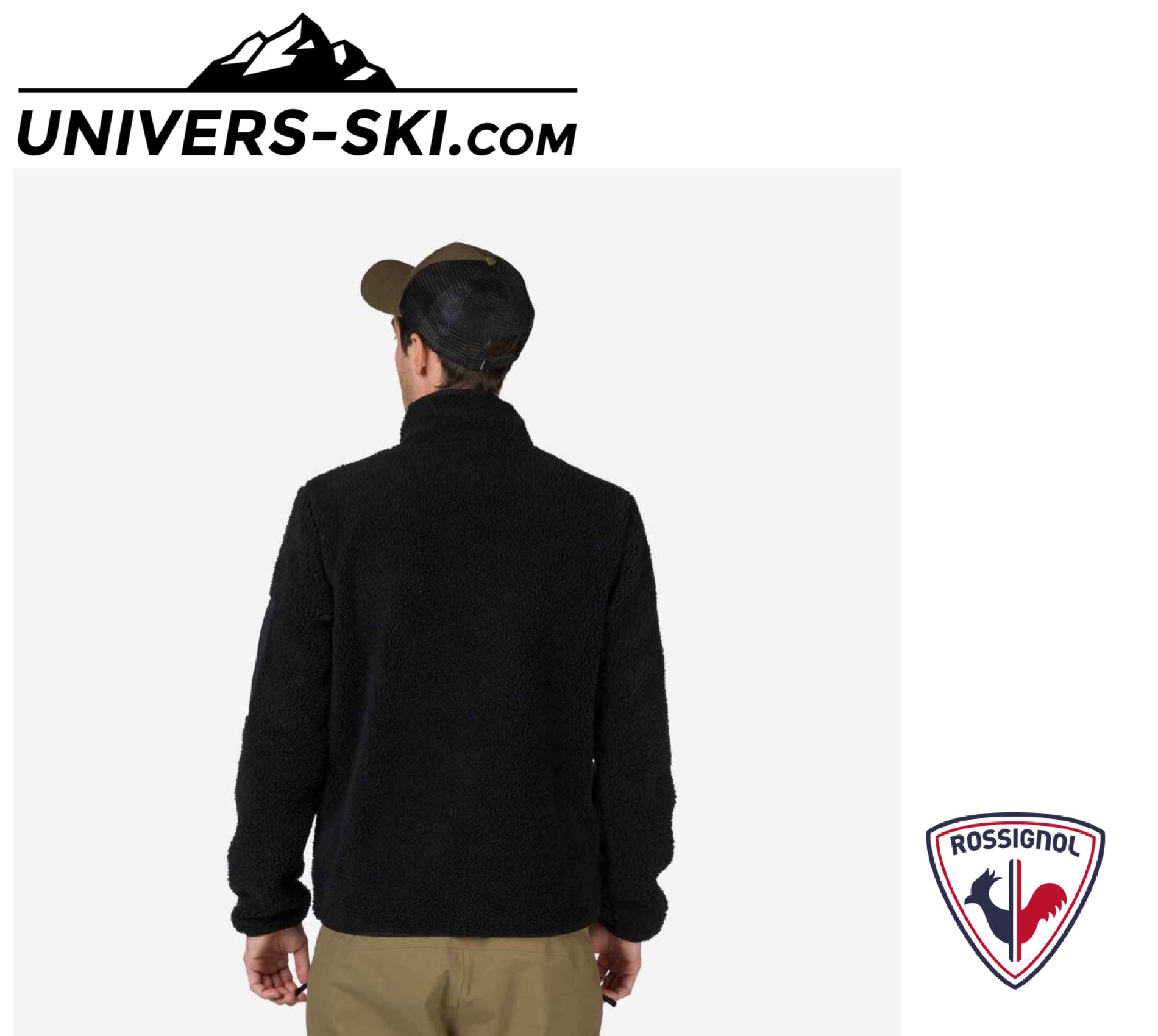 Veste ROSSIGNOL Homme Fleece Anorak Black 2025