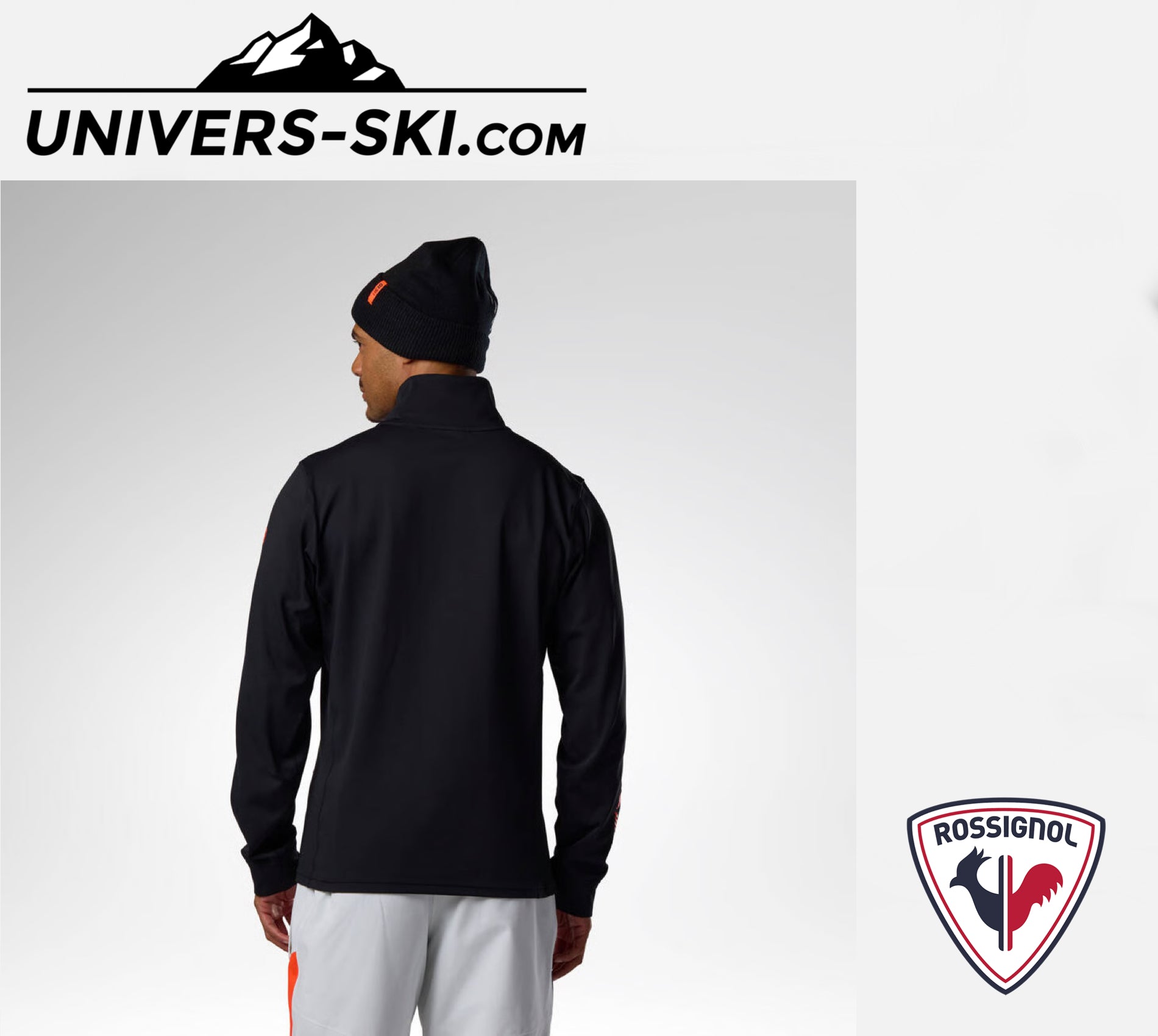 Veste ROSSIGNOL Homme M Hero Stretch Fleece JKT Black 2027