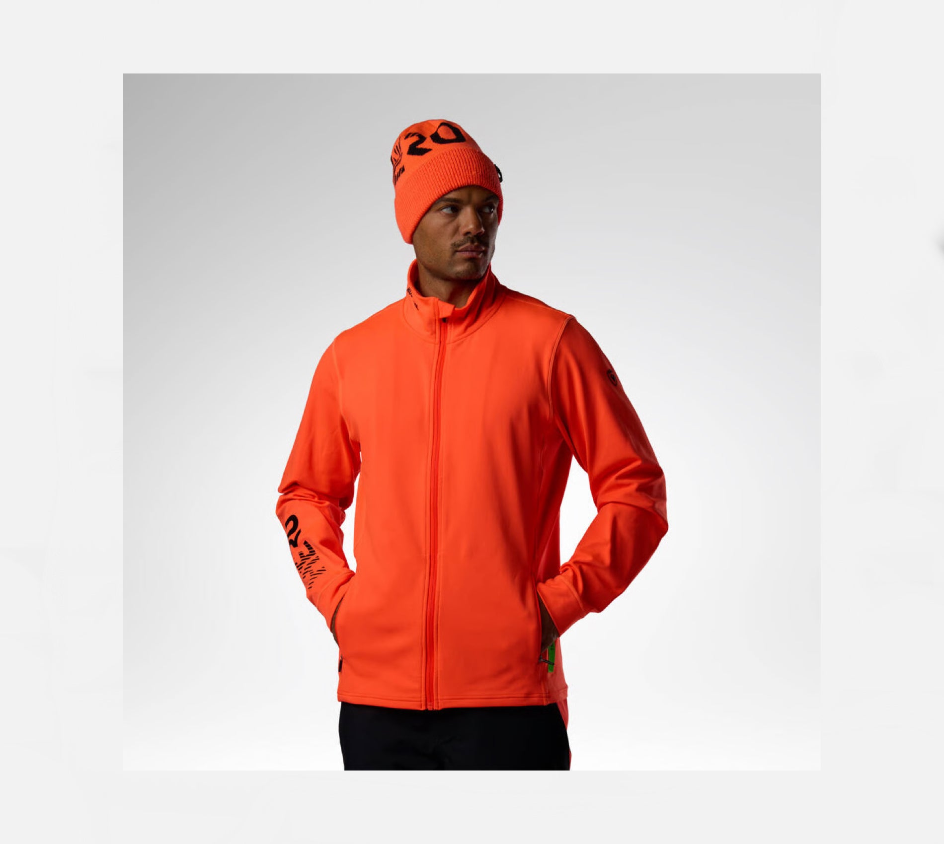 Veste ROSSIGNOL Homme M Hero Stretch Fleece JKT Neon Red 2027