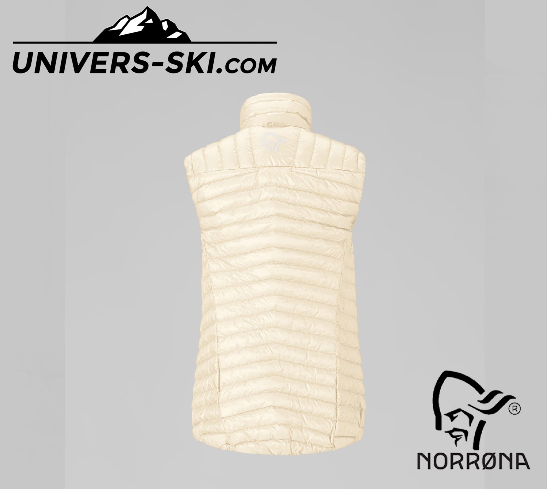 Veste sans manche Femme NORRONA Trollveggen Down800 Super Light Vest W's Whisper White 2027