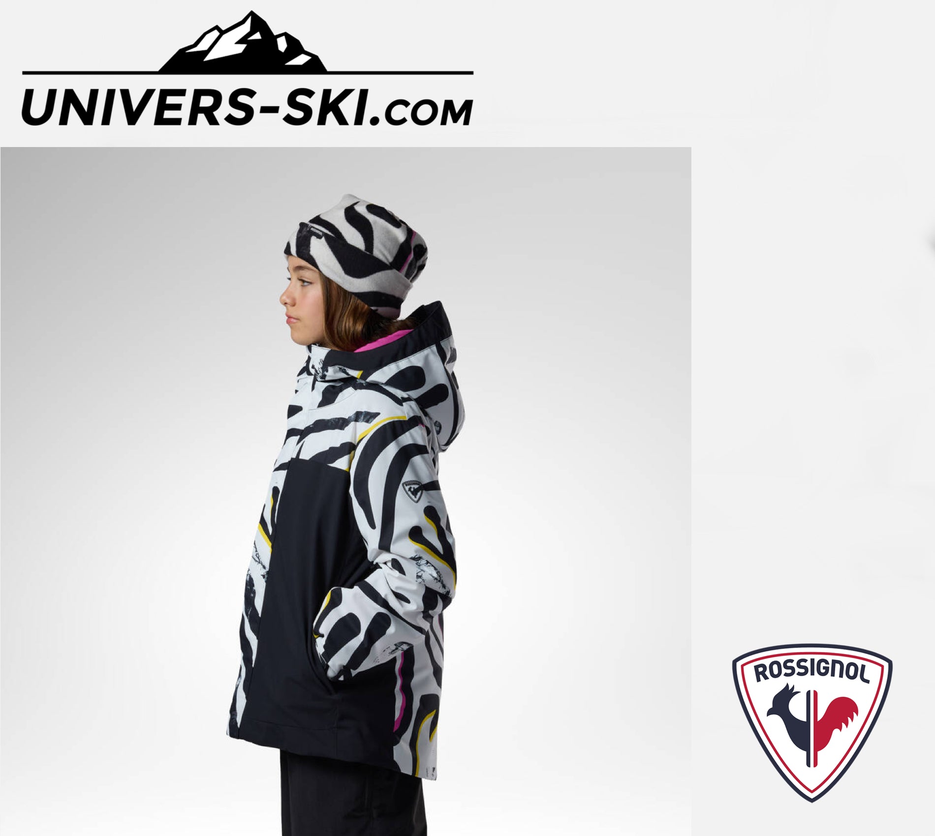 Veste de ski ROSSIGNOL JR Strawpile Insulated JKT Savage Black 2027