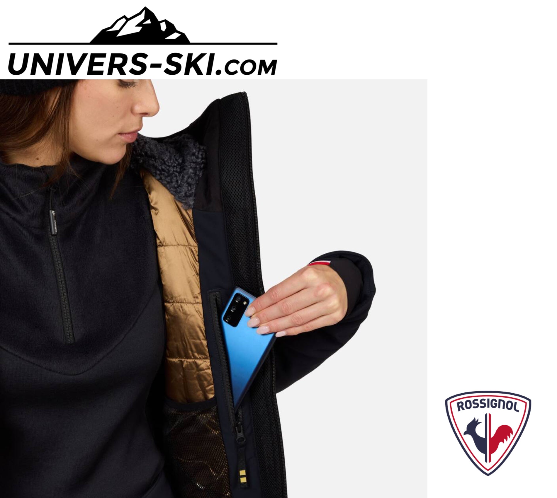 Veste de ski ROSSIGNOL Femme W Cieloalto JKT Black 2026